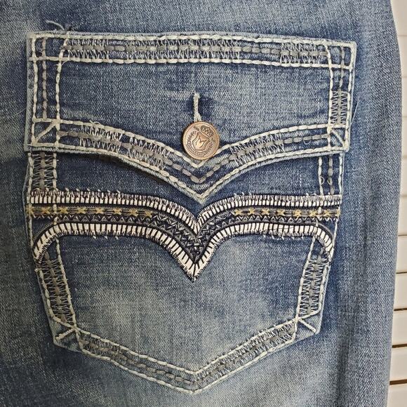 Monarchy Men's Distressed Straight Leg Jeans Size 38 - Picture 10 of 13